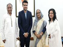 Sourav Ganguly and his wife Dona Ganguly met Bangladesh Prime Minister Sheikh Hasina