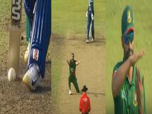 VIDEO: बैट के बीच में लगी बॉल, कप्तान ने LBW आउट के लिए लिया DRS, देखें मजेदार वीडियो