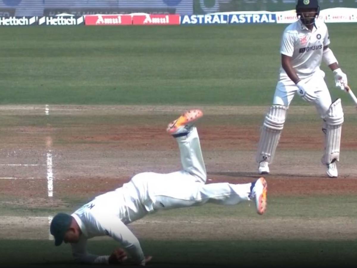 IND vs AUS: उस्मान ख्वाजा ने लिया कमाल का कैच, अय्यर की धमाकेदार पारी का हुआ अंत