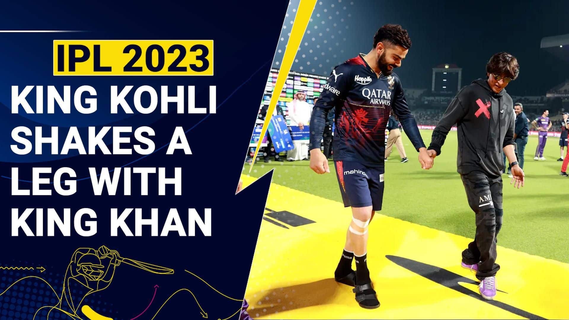 IPL 2023: Shah Rukh Khan and Virat Kohli dance to tunes of Jhoome Jo Pathaan