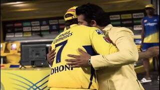 MS Dhoni, Suresh Raina and Robin Uthappa met and hugged together at Chepauk