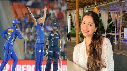 Sara tendulkar instargram story viral on arjun tendulkar celebration in mi vs gt match