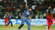 lsg player Avesh Khan has been reprimanded for breaching the IPL Code of Conduct