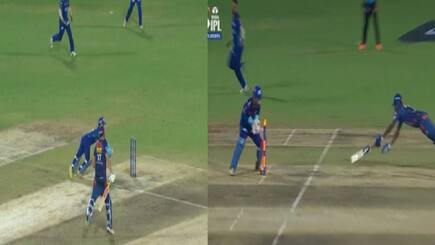 Watch video two run out in five balls become turning points of the match LSG VS MI IPL 2023