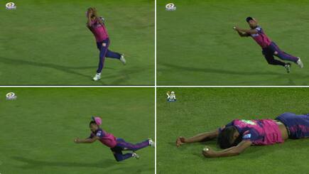 Sandeep Sharma recreates the famous Backward Running Catch by Kapil Dev in 1983
