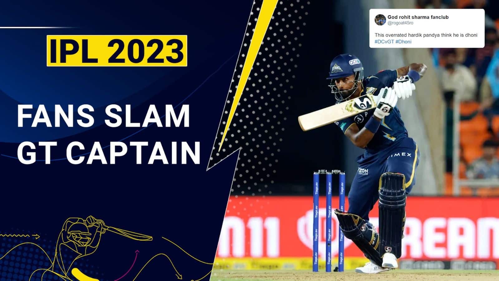 IPL 2023, GT vs DC: Fans Slam GT Captain As Delhi Capitals Defends Low Scoring Match