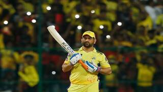 Rahmanullah Gurbaz receives a signed CSK jersey from MS Dhoni