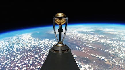 The Cricket World Cup 2023 Trophy in space ICC launches CWC Trophy Tour in spectacular fashion