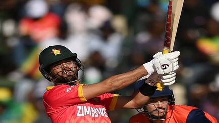 Sikandar Raza becomes the first player to score 100+ runs and take 4+ wickets in a World Cup qualifier match
