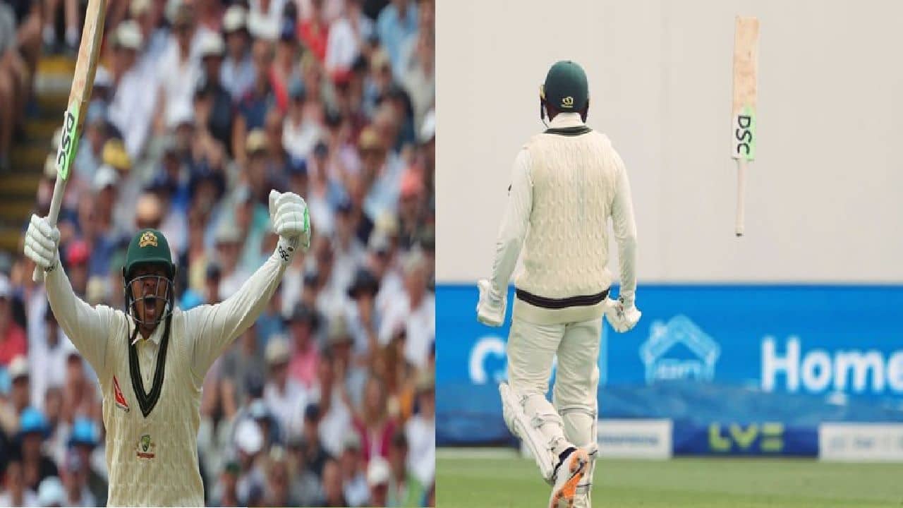 Usman Khawaja celebration