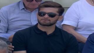 Shaheen Afridi attend edgbeston for watch Day 4 of 1st Ashes test match action video