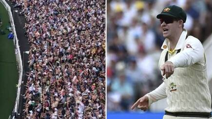 English crowd suddenly started chanting a song to remind Smith of the sandpaper incident