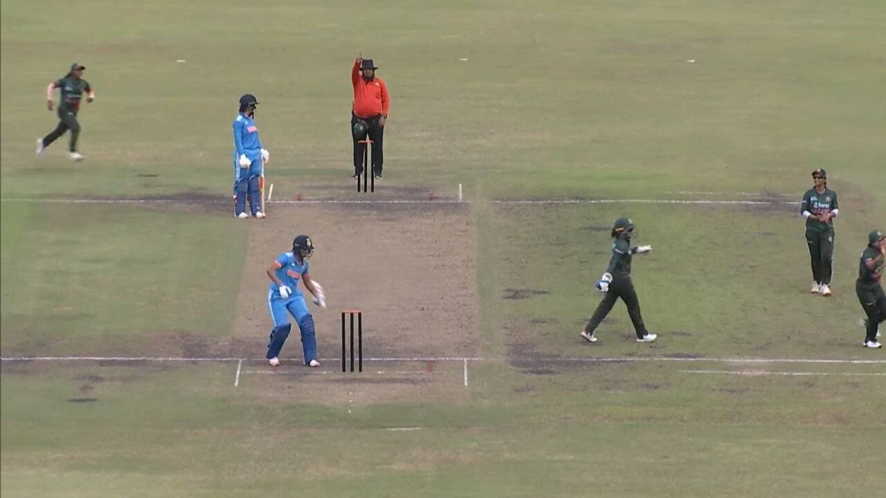 IND vs BAN Women: Harmanpreet Kaur Smashes Stumps With Bat, Shows Furious Gesture To Umpire - WATCH