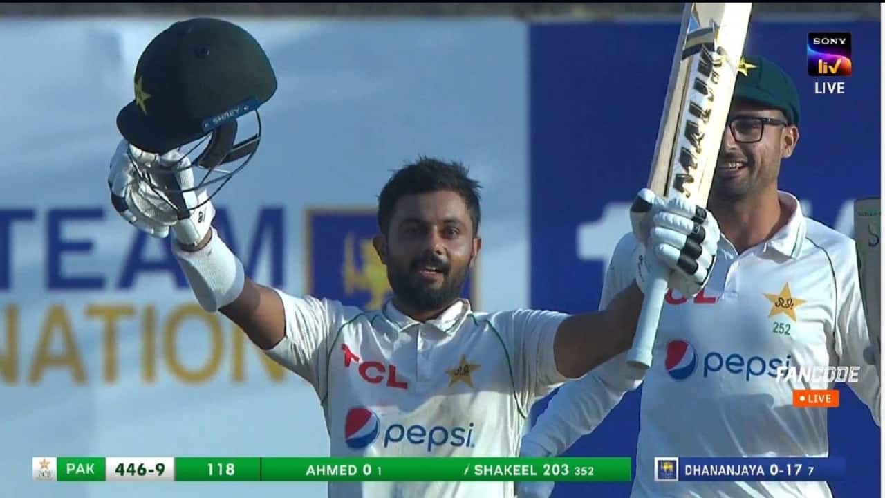 SAUD SHAKEEL Double Ton- sl vs pak