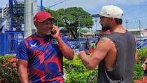 Indian Cricket Team including kohli interacts with legendary Brian Lara in Trinidad