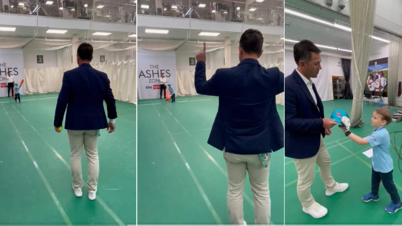 Ricky Ponting talking to 7 years old boy recovering brain tumour