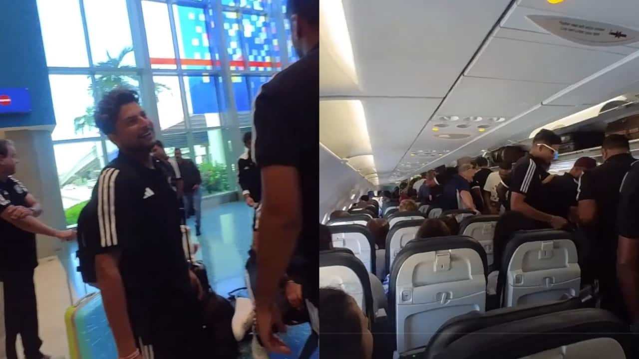 Team India lands In USA To Play Remaining T20Is Vs WI | Watch Video
