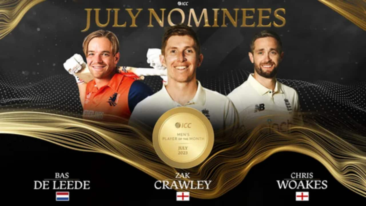 Zak Crawley, Chris Woakes, Bas De Leede Nominated For ICC Men's Player Of The Month Award