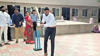 KS Bharat Donates Mid-Day Meals And Plays Gully Cricket With Kakinda Students