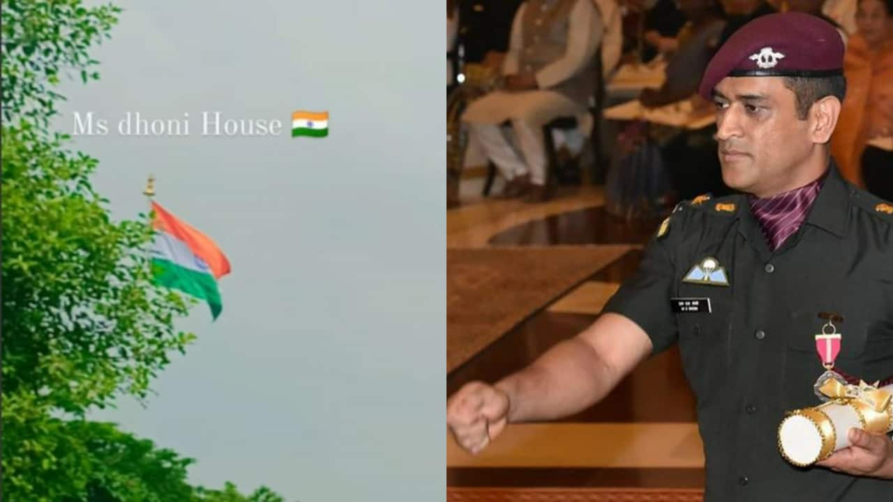 MS Dhoni Hoist National Flag At Ranchi Farmhouse