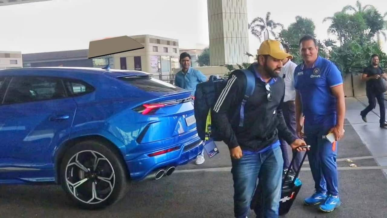 Rohit Sharma And Wife Ritika Sajdeh Return To Mumbai In Luxurious Lamborghini Urus Worth ₹4.2 Crores: WATCH