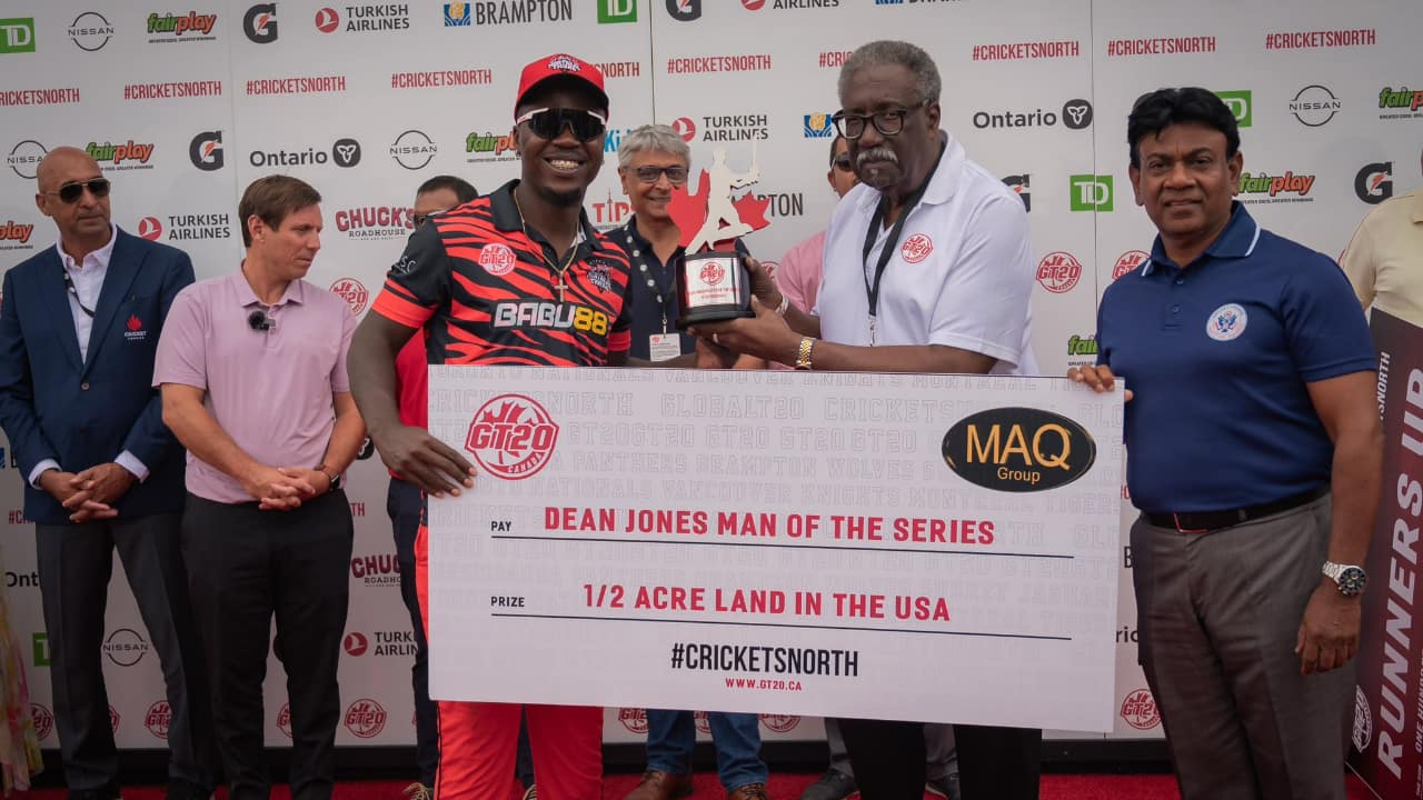 GT20 Canada 2023 Final: Sherfane Rutherford Receives 1/2 Acre Land In USA For His POTS Performance