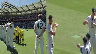 Cameron Green who tested positive for COVID 19 keeping distance with his teammates during the match