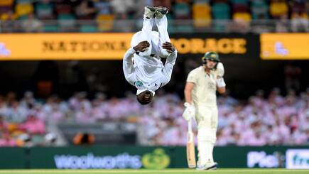 WI vs AUS: Kevin Sinclair’s amazing Backflip Clebration for first wicket in Test cricket watch