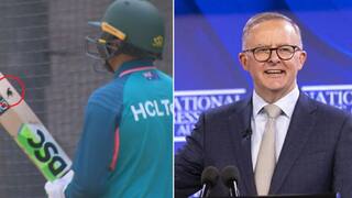 Usman Khawaja displays dove and olive branch symbol in Big Bash League
