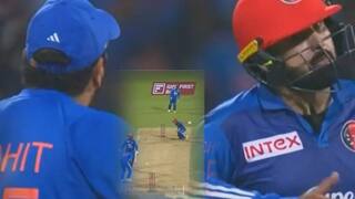 watch rohit sharma furious with afghan batter mohammad nabi for taking 2 extra runs in first super over in 3rd t20i at bengaluru