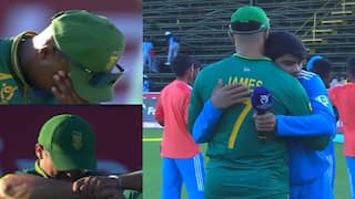 India captain Uday Saharan hugged South Africa captain Juan James after the match