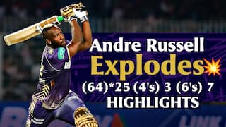 KKR vs SRH: Watch Highlights of Andre Russell Fireworks at Eden Garden, lift KKR to 208/7