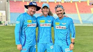 Lucknow Super Giants head coach Justin Langer and fielding coach interacted with the media