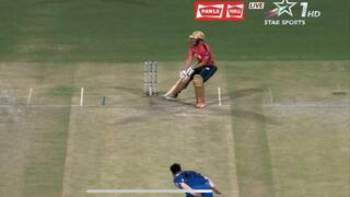 Watch Ashutosh Sharma amazing shot hit an amazing six with reverse sweep against Akash Madhwal