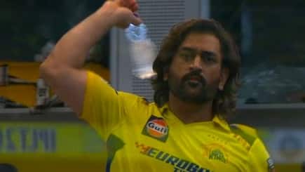 MS Dhoni reacts angrily at  cameraman during Gaikwad-Dube’s record stand against LSG, threatens to chuck the bottle