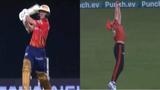 PBKS vs SRH A stunning catch from captain Pat Cummins brings an end to Sam Curran innings