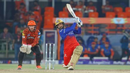 IPL 2024 rajat patidar smashed 4 consecutive sixes and fifty from just 19 balls against srh