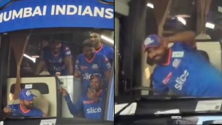 rohit sharma turns teams bus driver ahead of MI VS CSK Match watch video