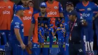 Watch mi head coach mark boucher batting coach kieron pollard entered the field along with tim david entered the playing field during mi vs csk game argue with official over time-out confusion