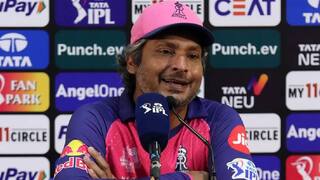 Kumar sangakkara reacts on sanju samson dismissal in DC VS RR IPL 2024 Match