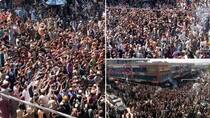 Cricket fans converge in large numbers to celebrate Afghanistan historic win over Australia in T20 World Cup