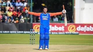 Abhishek Sharma century against Zimbabwe in Ind vs Zim 2nd T20i