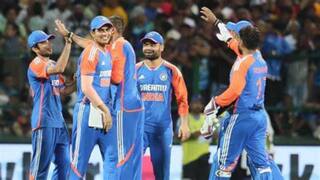 Surya and Parag star as India thumps Sri Lanka by 43 runs in first T20I