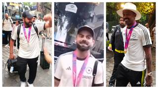 Rohit Sharma and Hardik Pandya do Bhangra as they reach the Team Hotel- Virat Kohli Uncontrollably Giggles