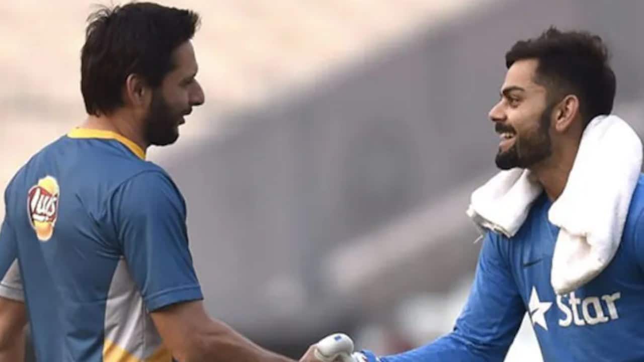 Virat Kohli and Shahid Afridi