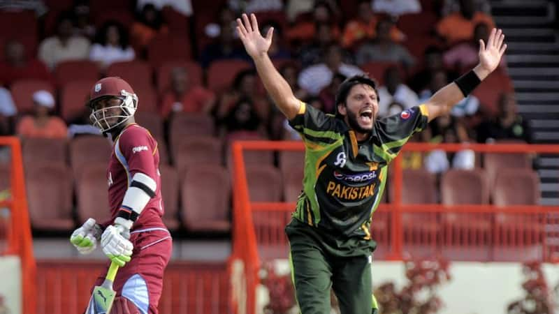 Afridi appealing for a wicket