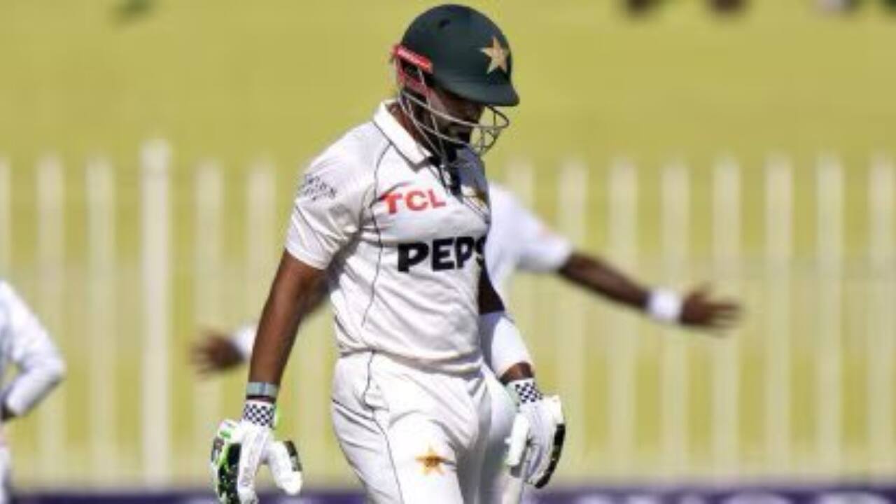 Babar going back to the dugout after getting dismissed against Bangladesh