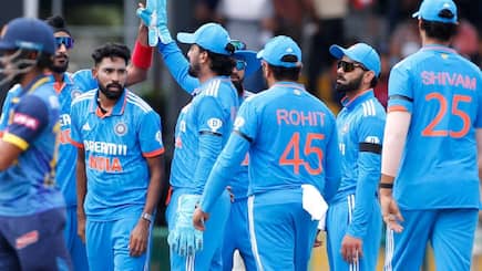 Indian Players wear black armbands in memory of former cricketer Anshuman Gaekwad in ind vs sl 1st odi