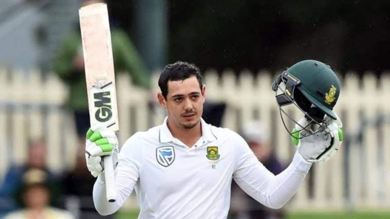 Quinton de Kock scoring a Test century