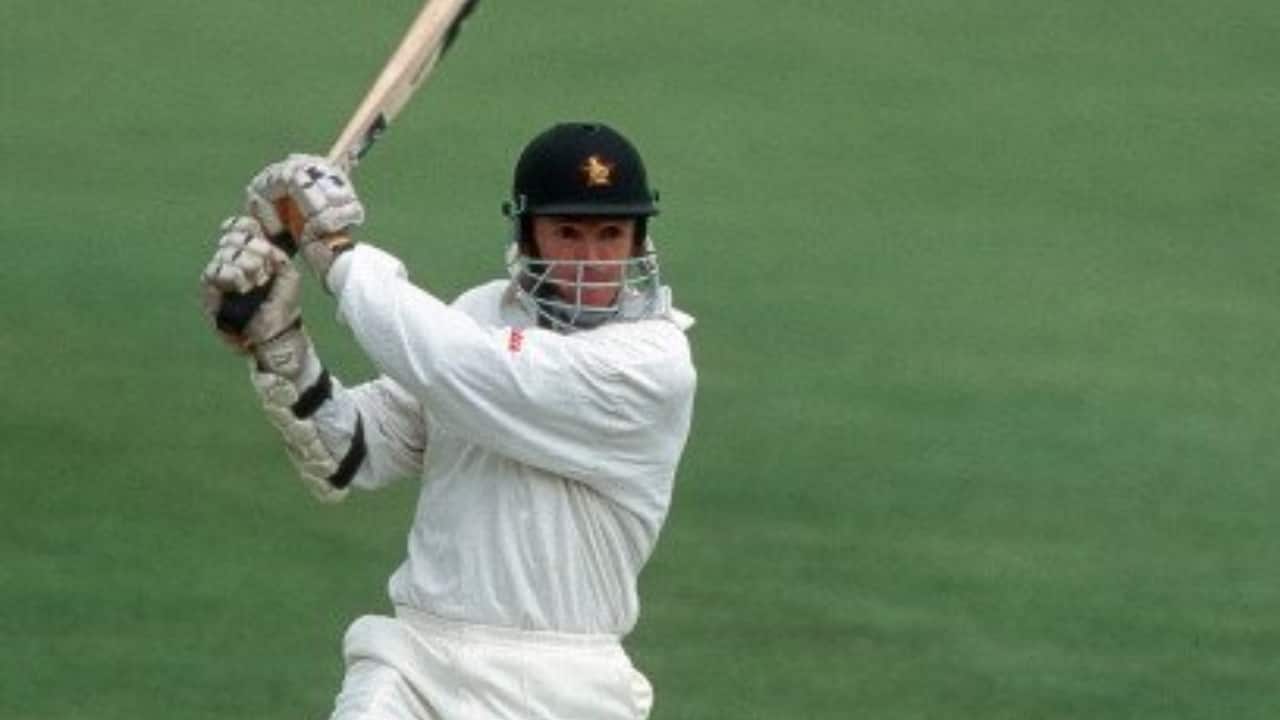 Flower batting in a Test match against India